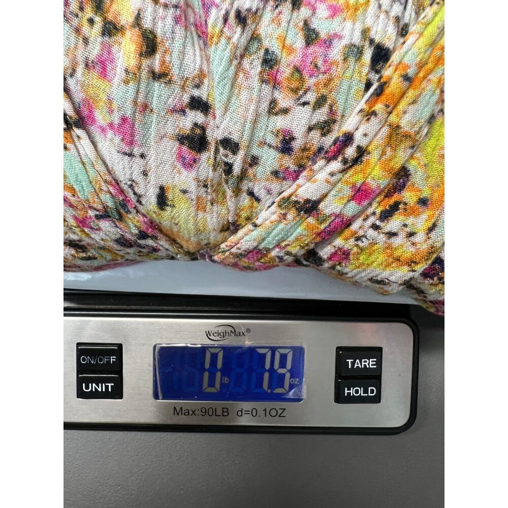 Kut From The Kloth Floral Crinkled Shirt Womens XL Roll Tab Sleeves Relaxed Boho - Picture 13 of 13